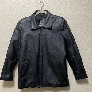 Gino Quality Leather Vintage Men’s Black Leather Jacket. Very Good Condition.